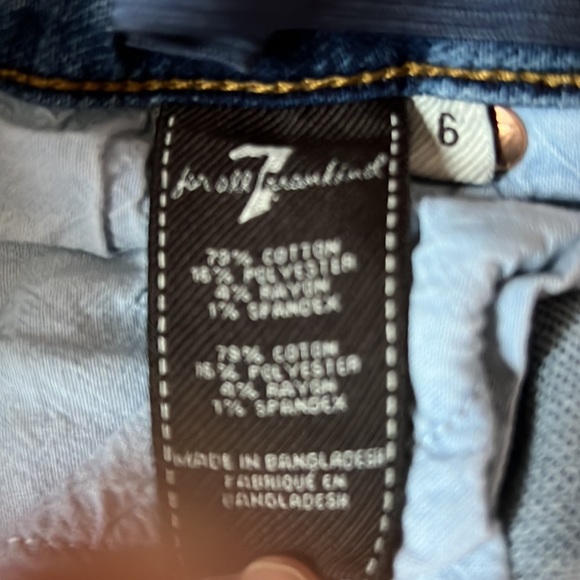 2 pairs of kids authentic 7 for all Mankind skinny jeans. Size 6 - Picture 5 of 6